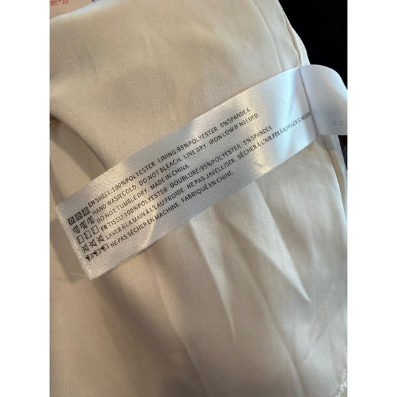 Anthropologie En Saison Ava Midi Dress Polka Dot Bustier Cream Yellow M Feminine - Picture 12 of 16